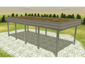 Carport Variant 4x8 Leimholz Öko KDG grau Carport Variant 4x8 Leimholz Öko KDG grau
