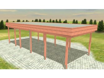 Carport Variant 4x9 Douglasie Alu-GT