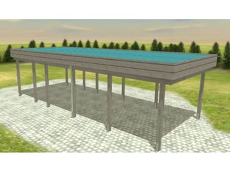 Carport Variant 4x9 KDG grau Alu-Stucco