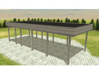 Carport Variant 4x9 KDG grau EPDM Carport Variant 4x9 KDG grau EPDM