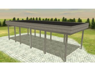 Carport Variant 4x9 Leimholz BITU KDG grau Carport Variant 4x9 Leimholz BITU KDG grau