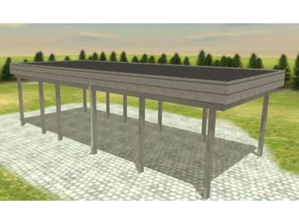 Carport Variant 4x9 Leimholz KDG grau Stahl Carport Variant 4x9 Leimholz KDG grau Stahl
