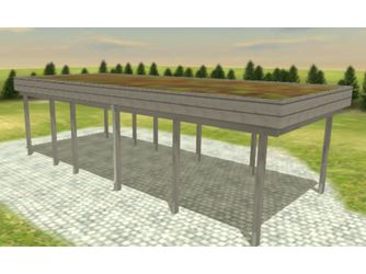 Carport Variant 4x9 Leimholz Öko KDG grau Carport Variant 4x9 Leimholz Öko KDG grau