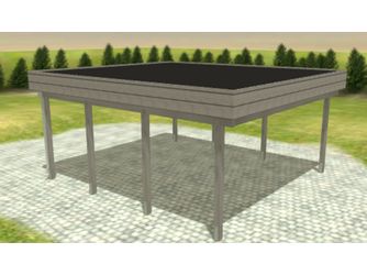 Carport Variant 5x5,5 Leimholz BITU KDG grau Carport Variant 5x5,5 Leimholz BITU KDG grau
