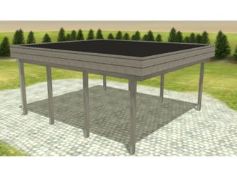 Carport Variant 5x5,5 Leimholz EPDM KDG grau Carport Variant 5x5,5 Leimholz EPDM KDG grau