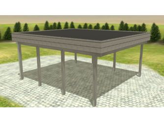 Carport Variant 5x5,5 Leimholz KDG grau Stahl Carport Variant 5x5,5 Leimholz KDG grau Stahl