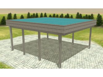 Carport Variant 5x5,5 Leimholz PoCb KDG grau Carport Variant 5x5,5 Leimholz PoCb KDG grau