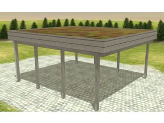 Carport Variant 5x5,5 Leimholz Öko KDG grau Carport Variant 5x5,5 Leimholz Öko KDG grau