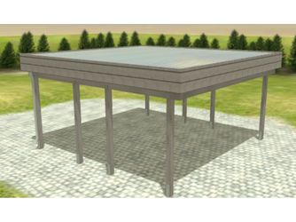Carport Variant 5x5 Alu Leimholz KDG grau Carport Variant 5x5 Alu Leimholz KDG grau