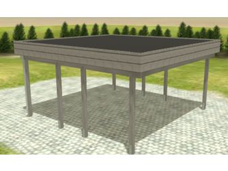 Carport Variant 5x5 KDG grau Stahl Carport Variant 5x5 KDG grau Stahl