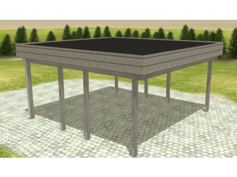 Carport Variant 5x5 Leimholz BITU KDG grau Carport Variant 5x5 Leimholz BITU KDG grau