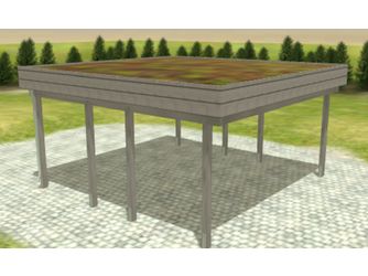 Carport Variant 5x5 Leimholz Öko KDG grau Carport Variant 5x5 Leimholz Öko KDG grau
