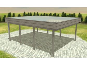 Carport Variant 5x6 Alu Leimholz KDG grau Carport Variant 5x6 Alu Leimholz KDG grau