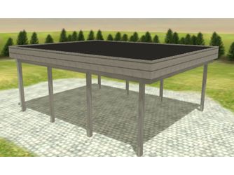 Carport Variant 5x6 Leimholz BITU KDG grau Carport Variant 5x6 Leimholz BITU KDG grau