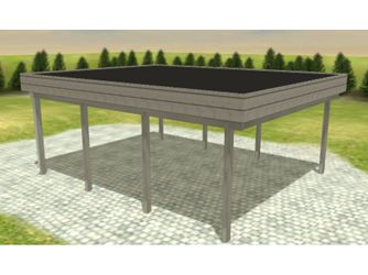 Carport Variant 5x6 Leimholz EPDM KDG grau Carport Variant 5x6 Leimholz EPDM KDG grau