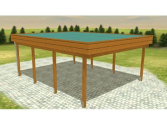 Carport Variant 5x6 Leimholz KD+ braun Alu-Stucco