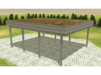 Carport Variant 5x6 Leimholz Öko KDG grau Carport Variant 5x6 Leimholz Öko KDG grau