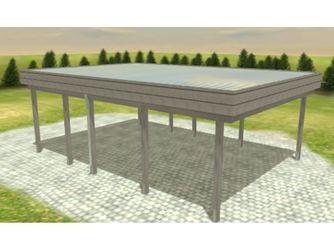Carport Variant 5x7 Alu Leimholz KDG grau Carport Variant 5x7 Alu Leimholz KDG grau