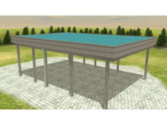Carport Variant 5x7 KDG grau Alu-Stucco