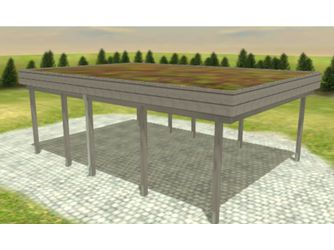 Carport Variant 5 x 7 KDG grau Öko Carport Variant 5 x 7 KDG grau Öko