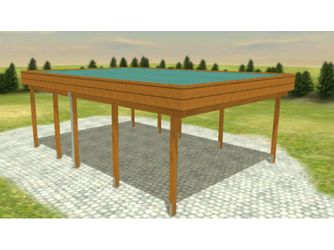 Carport Variant 5x7 Leimholz KD+ braun Alu-Stucco