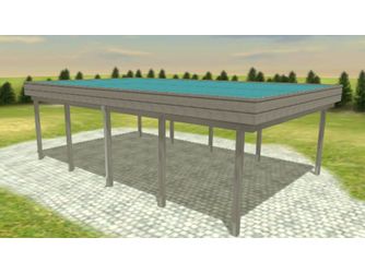 Carport Variant 5x8 KDG grau Alu-Stucco