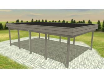 Carport Variant 5x8 KDG grau EPDM Carport Variant 5x8 KDG grau EPDM