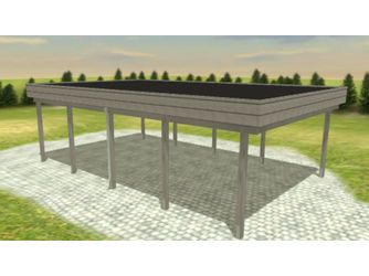 Carport Variant 5x8 Leimholz BITU KDG grau Carport Variant 5x8 Leimholz BITU KDG grau
