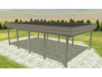 Carport Variant 5x8 Leimholz KDG grau Stahl Carport Variant 5x8 Leimholz KDG grau Stahl