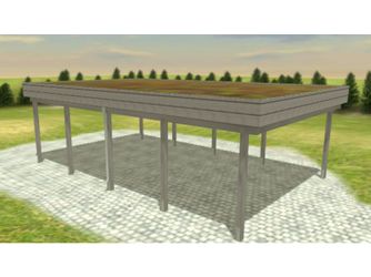Carport Variant 5x8 Leimholz Öko KDG grau Carport Variant 5x8 Leimholz Öko KDG grau