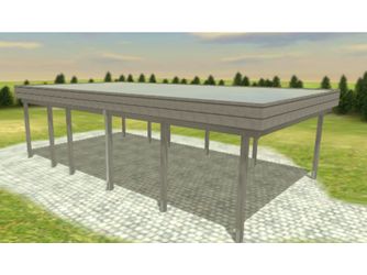 Carport Variant 5x9 Alu Leimholz KDG grau Carport Variant 5x9 Alu Leimholz KDG grau