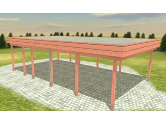 Carport Variant 5x9 Douglasie Alu-GT