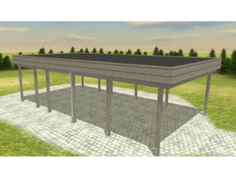 Carport Variant 5x9 Leimholz KDG grau Stahl Carport Variant 5x9 Leimholz KDG grau Stahl