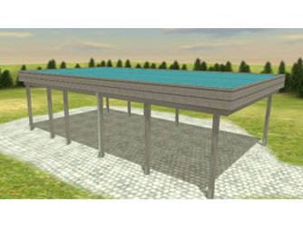 Carport Variant 5x9 Leimholz PoCb KDG grau Carport Variant 5x9 Leimholz PoCb KDG grau