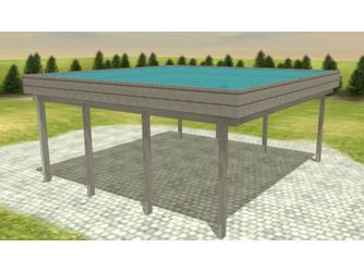 Carport Variant 6x5,5 KDG grau Alu-Stucco