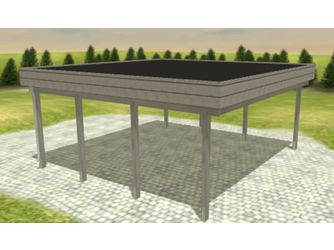 Carport Variant 6x5,5 KDG grau EPDM Carport Variant 6x5,5 KDG grau EPDM