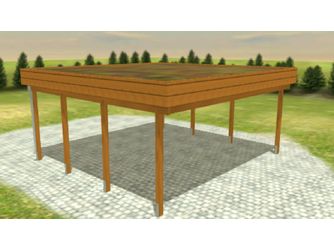 Carport Variant 6x5,5 KD+ braun Öko