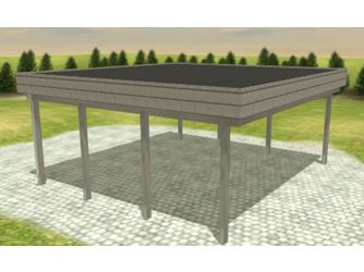 Carport Variant 6x5,5 Leimholz KDG grau Stahl Carport Variant 6x5,5 Leimholz KDG grau Stahl