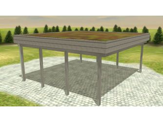 Carport Variant 6x5,5 Leimholz Öko KDG grau Carport Variant 6x5,5 Leimholz Öko KDG grau