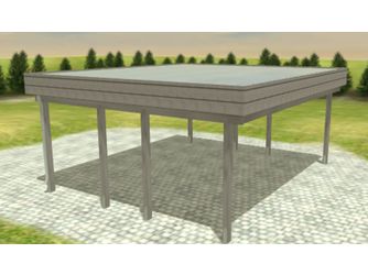 Carport Variant 6x5 Alu Leimholz KDG grau Carport Variant 6x5 Alu Leimholz KDG grau