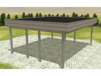 Carport Variant 6x5 Leimholz EPDM KDG grau Carport Variant 6x5 Leimholz EPDM KDG grau