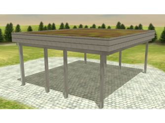 Carport Variant 6x5 Leimholz Öko KDG grau Carport Variant 6x5 Leimholz Öko KDG grau