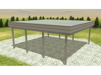 Carport Variant 6x6 Alu Leimholz KDG grau Carport Variant 6x6 Alu Leimholz KDG grau