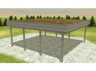 Carport Variant 6x6 KDG grau Öko Carport Variant 6x6 KDG grau Öko