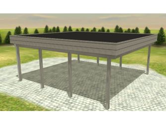 Carport Variant 6x6 Leimholz BITU KDG grau Carport Variant 6x6 Leimholz BITU KDG grau