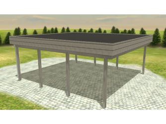 Carport Variant 6x6 Leimholz KDG grau Stahl Carport Variant 6x6 Leimholz KDG grau Stahl