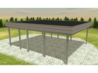 Carport Variant 6x7 KDG grau BITU Carport Variant 6x7 KDG grau BITU