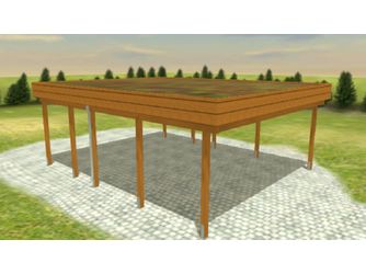 Carport Variant 6x7 KD+ braun Öko