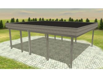 Carport Variant 6x7 Leimholz EPDM KDG grau Carport Variant 6x7 Leimholz EPDM KDG grau
