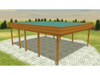 Carport Variant 6x7 Leimholz KD+ braun Alu-Stucco